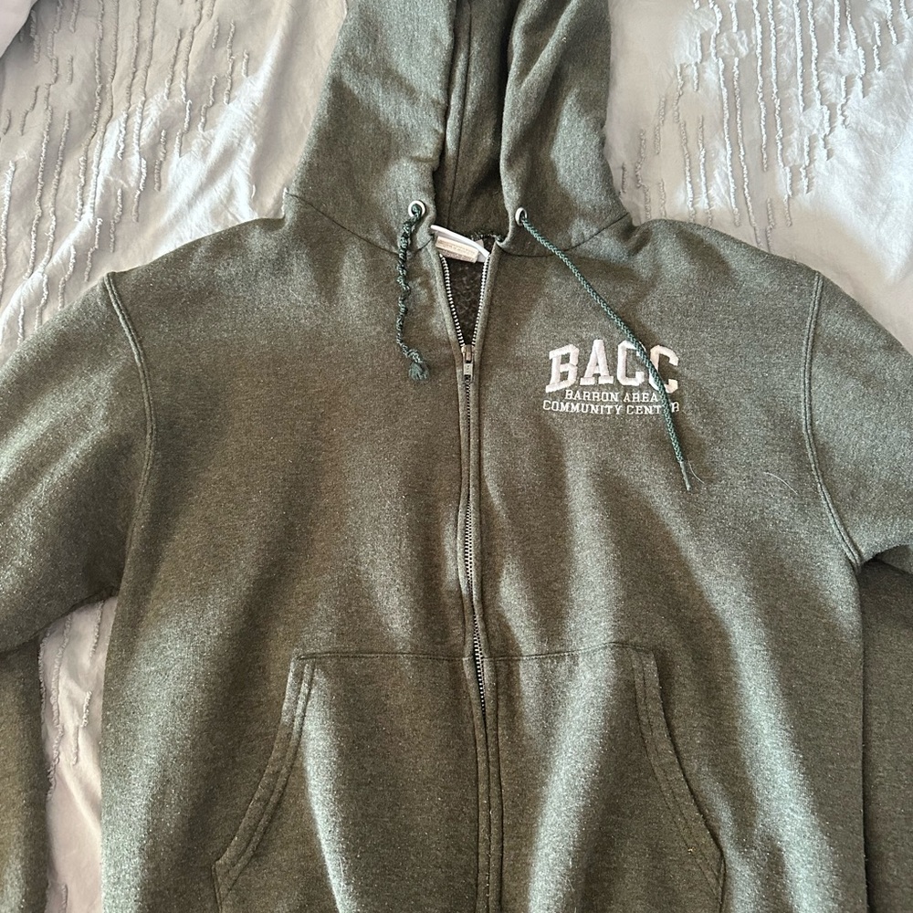 green champion zip up